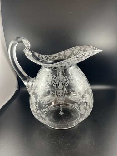 Cambridge Elegant Crystal Rose Point Doulton Pitcher RARE #3400/141 RARE 80 Oz - Picture 11 of 11
