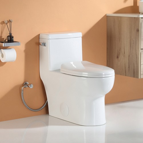 HOROW Elongated ADA One Piece Toilet dual flush / single flush 1/1.6 GPF - Picture 14 of 14