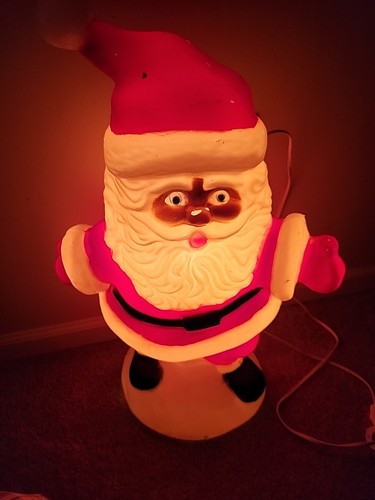 Vintage TPI Plastics Singing Lighted Santa Blow Mold -  22" Tall - Picture 5 of 5