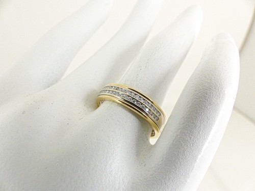 18ct Gold Diamond Ring Band White Eternity Wedding 5mm Hallmarked Size P 1/2 - Picture 7 of 11