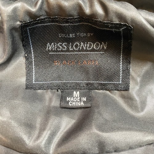 Miss London Black Label Puffer Vest Women's Medium Charcoal Metallic Gray - Picture 4 of 13