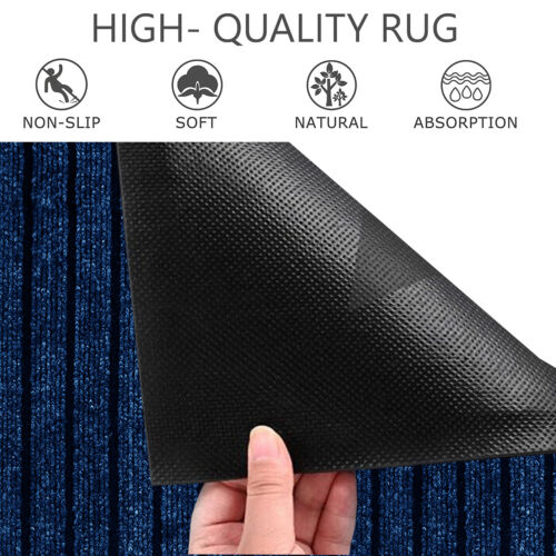 Heavy Duty Rubber Barrier Mat Long Hallway Runner Non Slip Door Mats Floor Mat - Picture 26 of 55