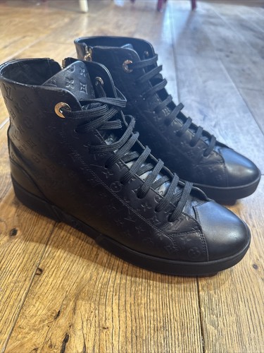 Louis Vuitton Black Empreinte Leather Stellar Sneaker Boots Size 38 UK 5 Genuine