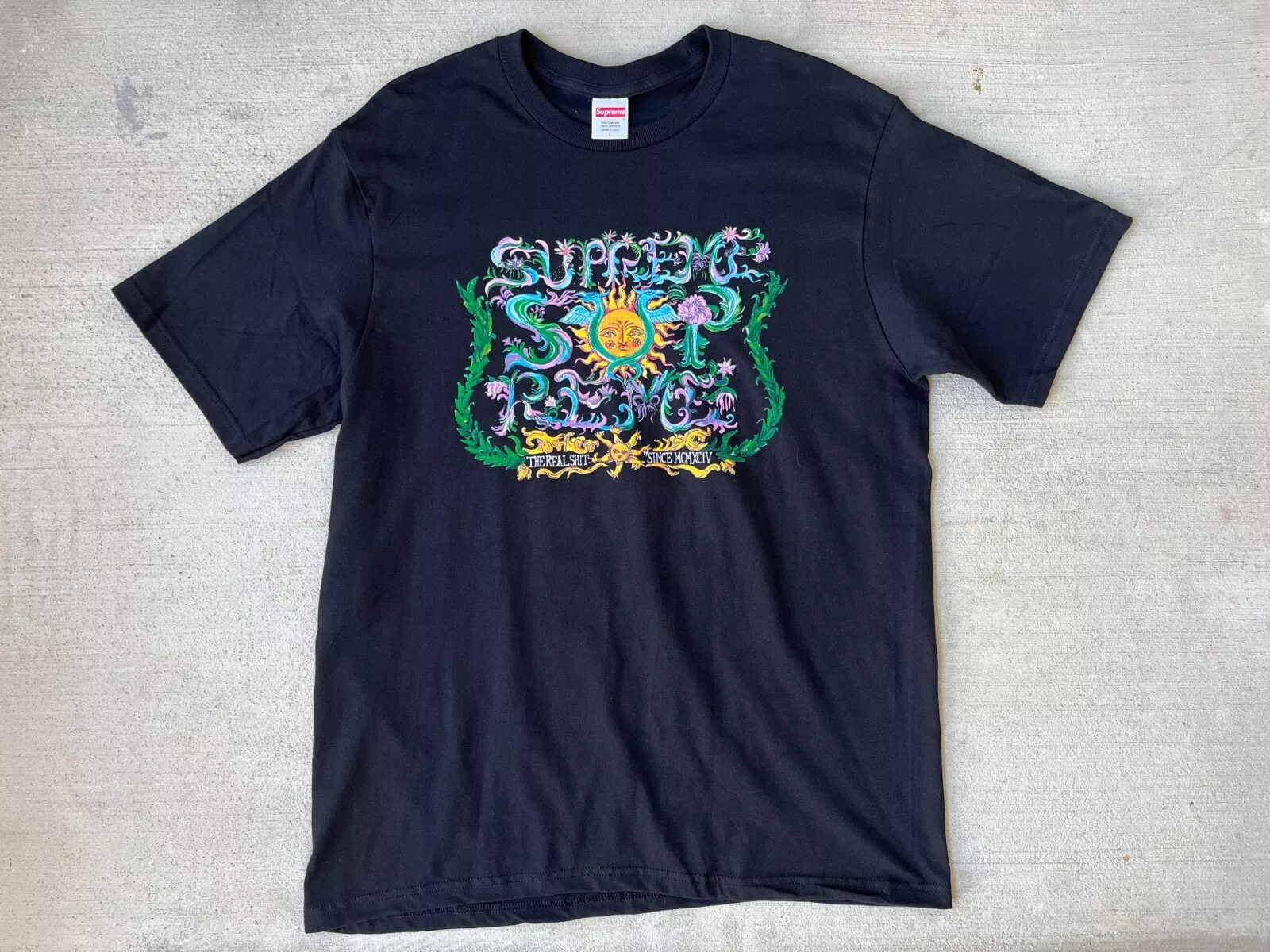 Tee shirt noir Supreme Crest taille L SS21