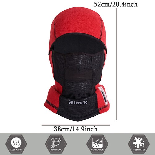 Maschera intera sci invernale pile antivento collo caldo passamontagna per freddo - Foto 6 di 15