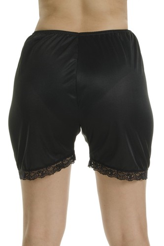 Short 15" Length Women Mini Pettipants Slip Ladies Black Size 6 Bloomer 653 - Picture 3 of 7