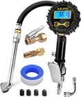 AZUNO Digital Tire Inflator with Pressure Gauge, 200 PSI (0.1 Res) W/Led Flashli