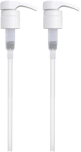 2 White Replacement Pumps for 1 Liter (33.8oz) Bottles Shampoo and Condition - Bild 1 von 4