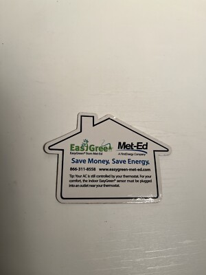 Magnet Easy Green Met Ed House Shaped First Energy Electric Company Pennsylvania