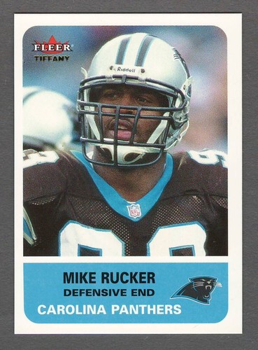 Mike Rucker 2002 Fleer Tradition Tiffany RC #26 #025/225 Rookie Panthers Glossy