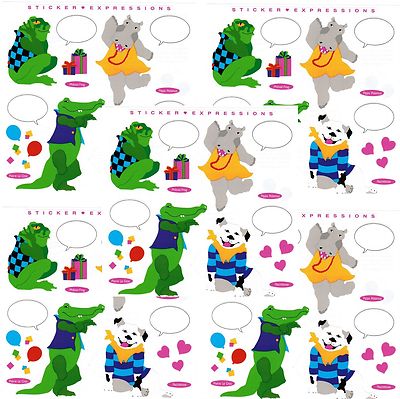 Mrs Grossman/'s Expression Quote Alligator Hippo Frog Scrapbook Stickers 5 Sheets