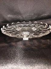 Fostoria "American" Clear Glass 3 Toed Tidbit Dish Plate 7 1/4"