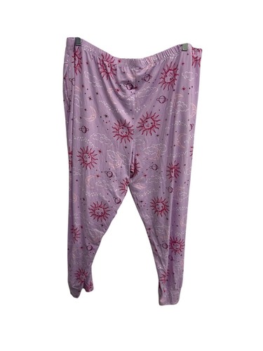 Joyspun NWT Purple Sun and Moon Pajama Set Short Sleeve Top SZ XXL - Picture 8 of 14