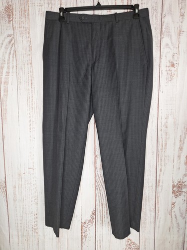 Alfani 3 Piece Suit Mens 42R 34X29 Slim Fit Gray Double Vented Wool Blend - Picture 13 of 14