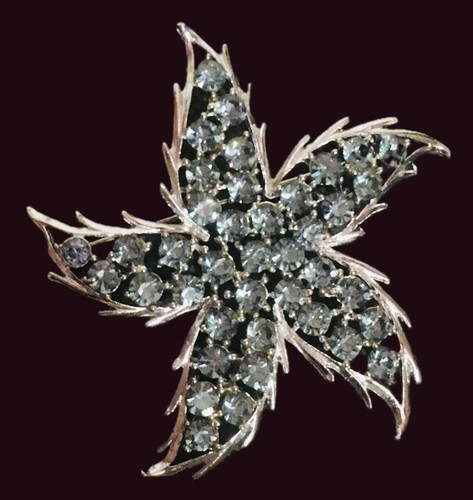 LISNER Blue Rhinestone Star Fish Vintage Brooch Jewelry Silver Tone Prong Set - Picture 6 of 8
