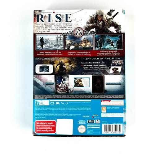 Assassins Creed III Join Or Die Edition Wii U | Aus PAL | Mint Disc Tracked Post - Picture 2 of 15