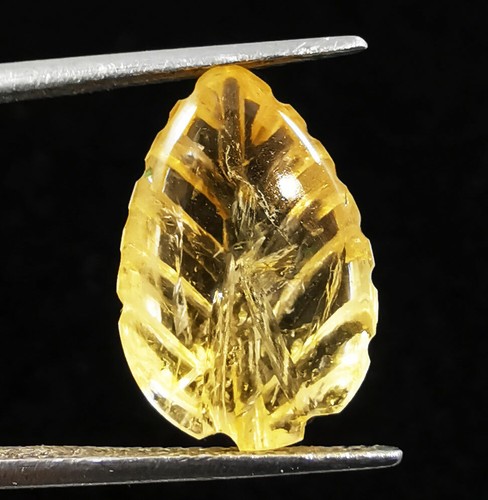 5,70 Ct zertifizierte natürliche Citrin Birne geschnitzte lose Edelsteine - Bild 2 von 5