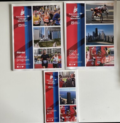 2016 Bank of America Chicago Marathon Official Program, Guide and Results Book