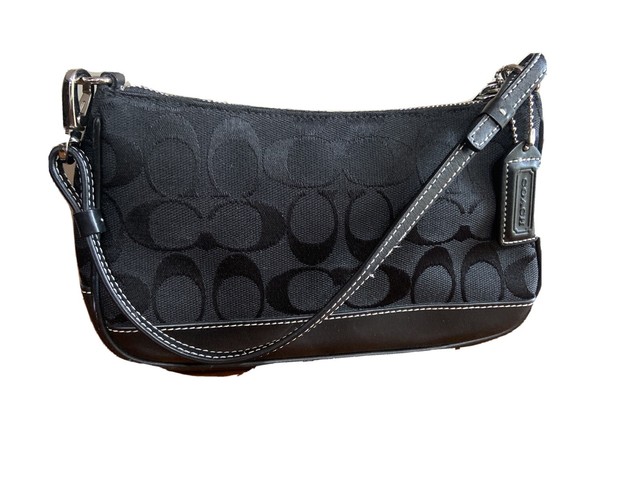 black coach purse with c
