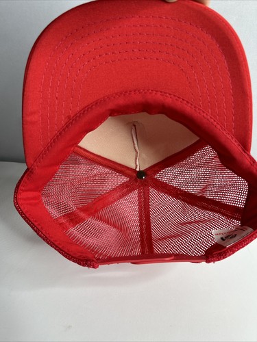 Vintage Trucker Snap Back Hat Clipper Exxpress Red Rope Bill SnapBack Hat - Picture 5 of 7