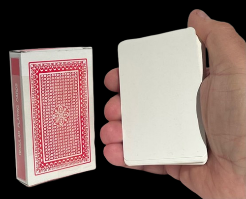 UTILITY BLANK FACE CARDS DECK 52 Bridge Magic 3 Three Monte Playing Set Gaff - Picture 8 of 9