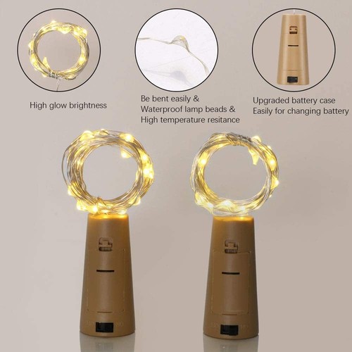 BUY 6, GET 6 — Bottle String Lights Battery Cork Shaped Wedding Party 20 Led 2M - Picture 7 of 11