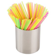   Neon Cocktail Slim Straw Stir Sip 5" (1000) Free Shipping US Only