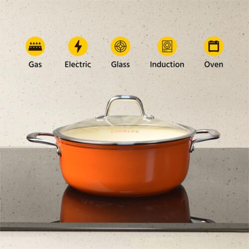 5 Quart Lightweight Enameled Cast Iron Dutch Oven with Lid - Dual Handles - Picture 4 of 7