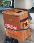 Car Trash Can with Lid, Leak-Proof, Storage Pockets, 2 Gallon Organizer – Brown