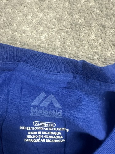 Majestic Toronto Blue Jays Men's T Shirt Size XL Blue MLB Logo Guerrero Jr #27 - Picture 7 of 7