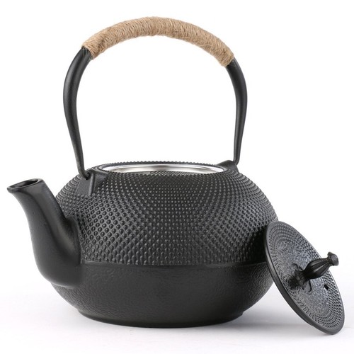1.8L Black Cast Iron Kettle Tetsubin Hobnail Teapot Comes Tea Pot Kettle - Picture 3 of 8