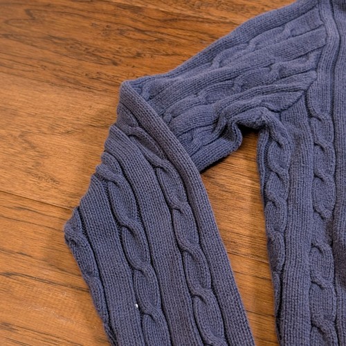 VTG American Living Fisherman Cable knit Kids Sweater Cardigan sz L Old Money - Picture 5 of 6