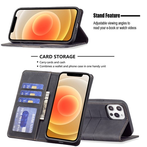 For iPhone 14 Pro Max 13 12 11 XS Max Magnetic PU Leather Wallet Stand Cover - Picture 21 of 28