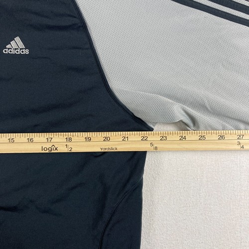 Chaqueta de Pista Adidas Para Hombre Grande Gris Cremallera Completa Polar Cuello Simulado Fútbol Entrenamiento - Imagen 13 de 14