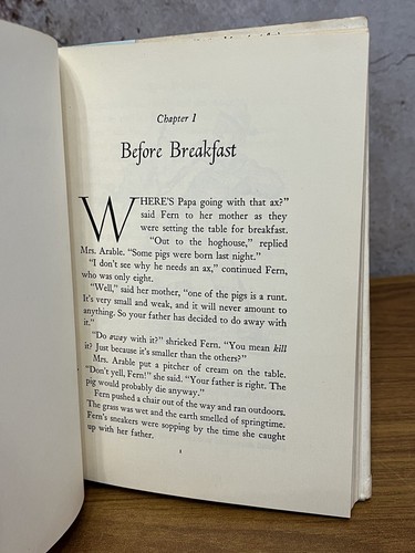 CHARLOTTE'S WEB - 1952 - E.B. WHITE - HC/DJ BOOK VERY GOOD CONDITION BK1 - Picture 7 of 18