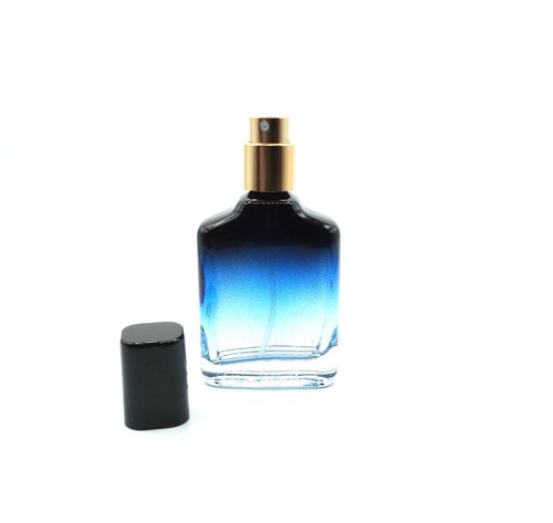 Botella de spray de perfume de vidrio vacío de 30 ml negra degradado a color, base transparente - Imagen 4 de 21