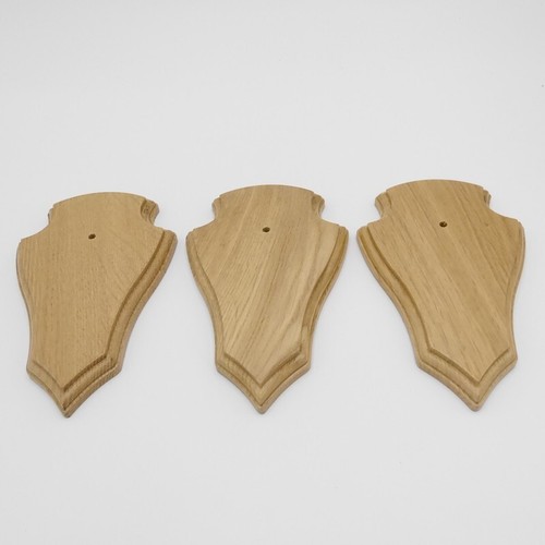 3 Piezas De Placas De Trofeo De Ciervo En Roble Claro Pequeñas AF 19 CM X 11 CM - Imagen 7 de 7