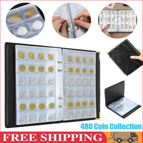 480 Album Coins Storage Book high-capacity Collection Album Folder Money Holder