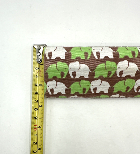 California Accessories Hardshell Eyeglass Case Elephant Print Green/White/Brown - Picture 8 of 8