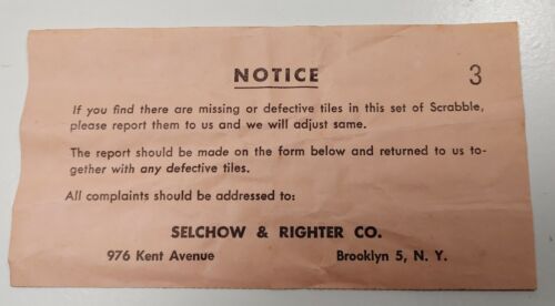 Vintage Scrabble Board Game Selchow & Righter Complete Wood Letters 1940s-1950s - Picture 4 of 12