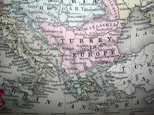 Origial 1860 Mitchell Map of Europe, showing GT Political Divisions 12.5 X 15.25 - Picture 4 of 8