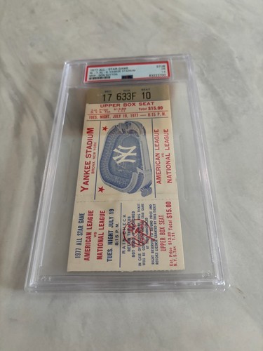 1977 MLB All Star Game Yankee Stadium Ticket Stub HOF Don Sutton MVP- PSA gr. - Picture 4 of 5