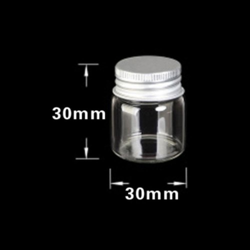 Vials Small Glass Bottles Mini Jars With Aluminum Screw Lids /UK| - Picture 1 of 9