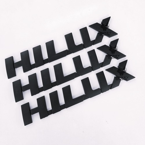 For Hilux 2005-2025 Badge 8 Piece Set - HILUX/D4D/2.8/SR5 - BLACK/CHROME Emblem - Picture 3 of 11