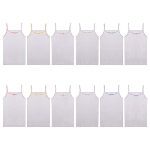 Buyless Fashion Girl Tank Cotton Undershirts for Dance Gymnastics, Kids(12 Pack) - Picture 23 of 77