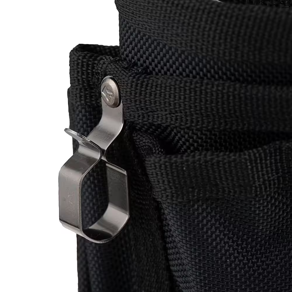 Husky 9-Pocket Maintenance Tool Pouch – Polyester Black With Back Flap & Tape Measure Holder