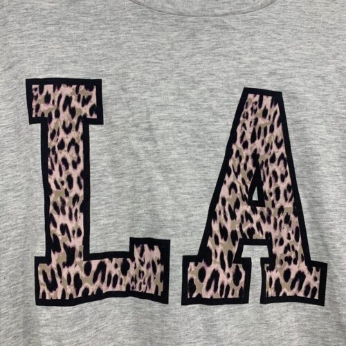 Abound Women's Graphic Cheetah Print LA Oversized Crew Neck T-Shirt Size M NWT - Picture 3 of 10