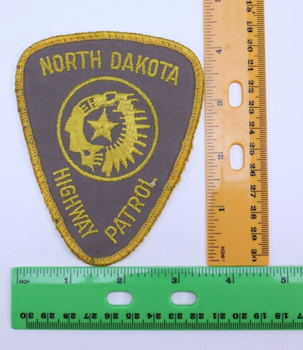NEU North Dakota Highway Patrol Patch Ärmel Uniform bestickt braun gelb - Bild 1 von 4