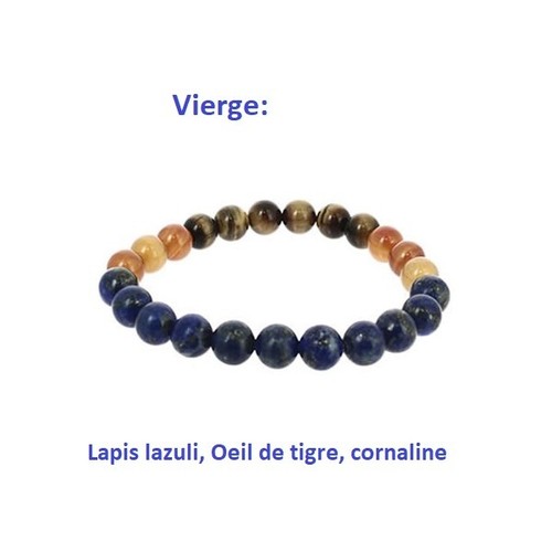 ZODIAQUE HOROSCOPE BRACELET PIERRES NATURELLES MODELE AU CHOIX - Picture 25 of 38