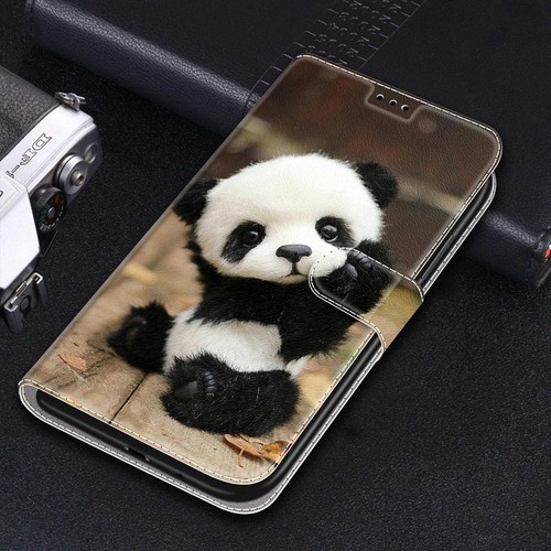 For Various Phone Magnetic Flip Wallet Card Stand Purse Cute Panda Case Cover - Picture 4 of 13